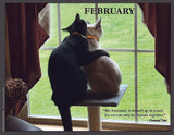Two cats hugging in a window with a quote by Desmond Tutu.