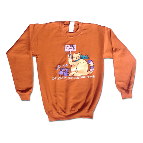 'Ban the Bomb' Sweatshirt - Burnt Orange